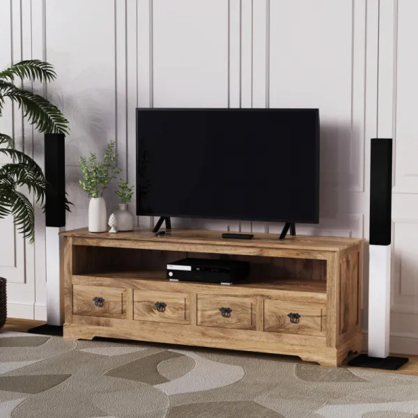 indickynabytok.sk - TV stolík Guru 160x60x45 z mangového dreva