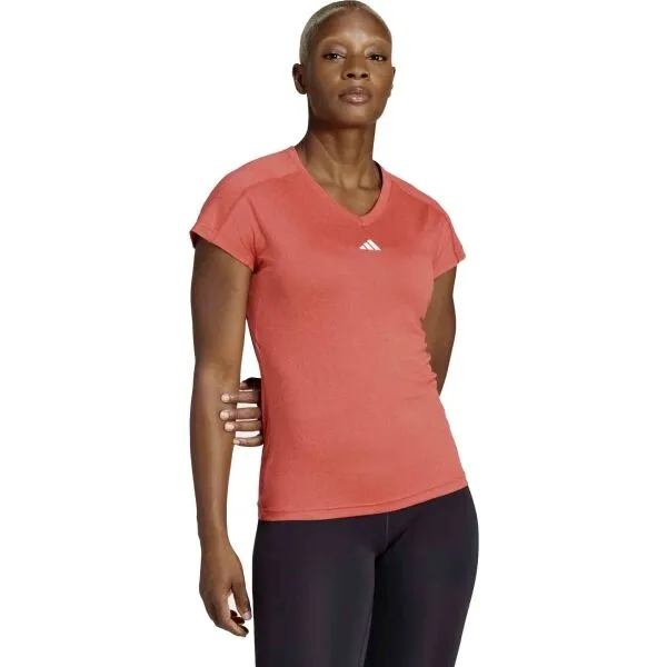 adidas AEROREADY TRAIN ESSENTIALS MINIMAL T-SHIRT Dámske športové tričko, červená, veľkosť