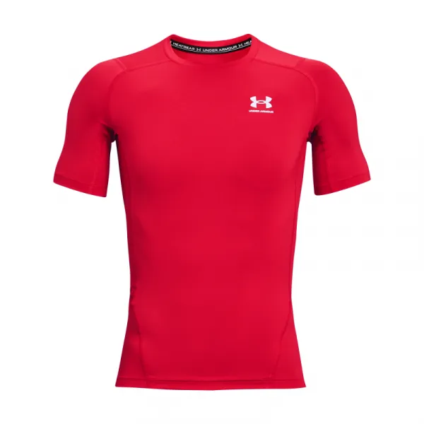 Pánske kompresné tričko s krátkym rukávom UNDER ARMOUR UA HG Armour Comp SS-RED