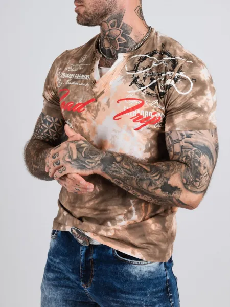 Pánske tričko CIPO & BAXX CT804 BROWN Farba: Hnedá, Konfekčná veľkosť: M