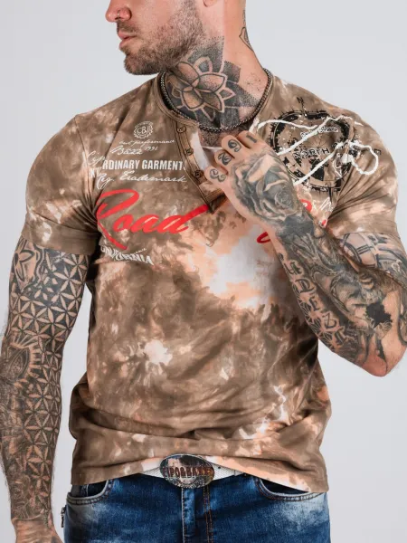 Pánske tričko CIPO & BAXX CT804 BROWN Farba: Hnedá, Konfekčná veľkosť: M