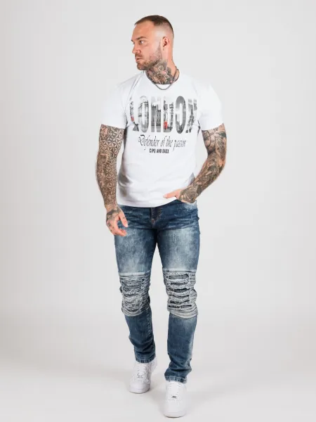 Pánske tričko CIPO & BAXX CT826 WHITE Farba: Biela, Konfekčná veľkosť: XL