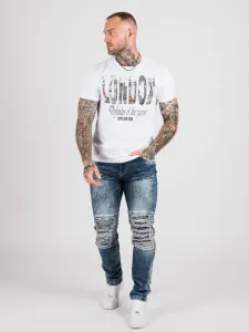 Pánske tričko CIPO & BAXX CT826 WHITE Farba: Biela, Konfekčná veľkosť: XL
