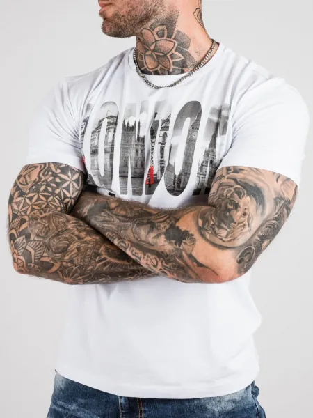 Pánske tričko CIPO & BAXX CT826 WHITE Farba: Biela, Konfekčná veľkosť: XL