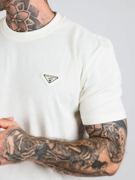 Pánske tričko CIPO & BAXX CT823 ECRU Farba: Biela, Konfekčná veľkosť: M