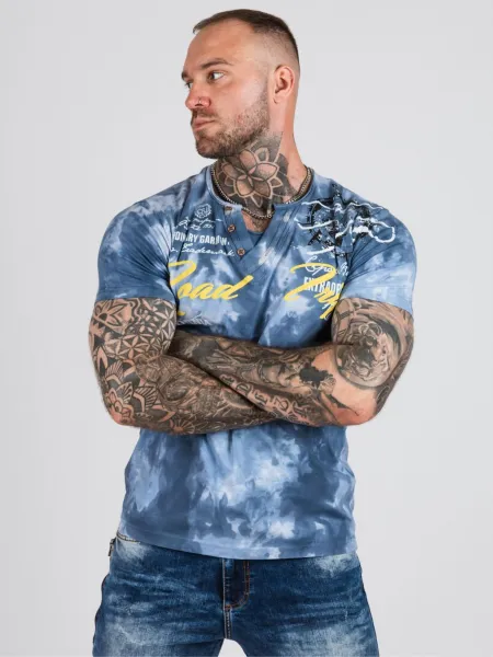 Pánske tričko CIPO & BAXX CT804 BLUE Farba: Modrá, Konfekčná veľkosť: M