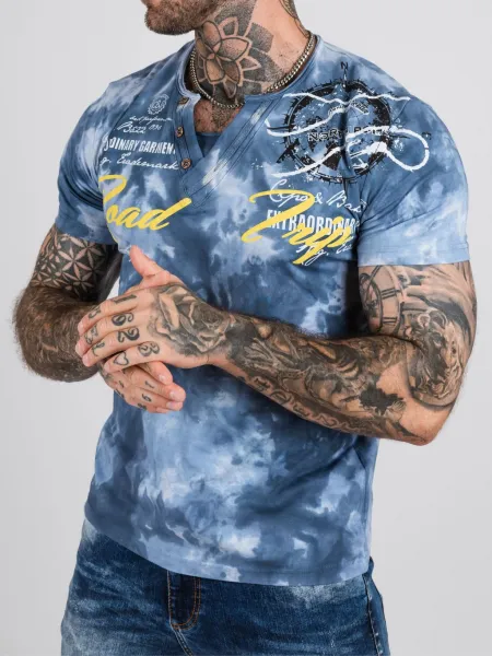 Pánske tričko CIPO & BAXX CT804 BLUE Farba: Modrá, Konfekčná veľkosť: M
