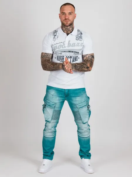 Pánske tričko CIPO & BAXX CT794 WHITE Farba: Biela, Konfekčná veľkosť: XXL