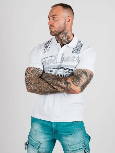 Pánske tričko CIPO & BAXX CT794 WHITE Farba: Biela, Konfekčná veľkosť: XXL