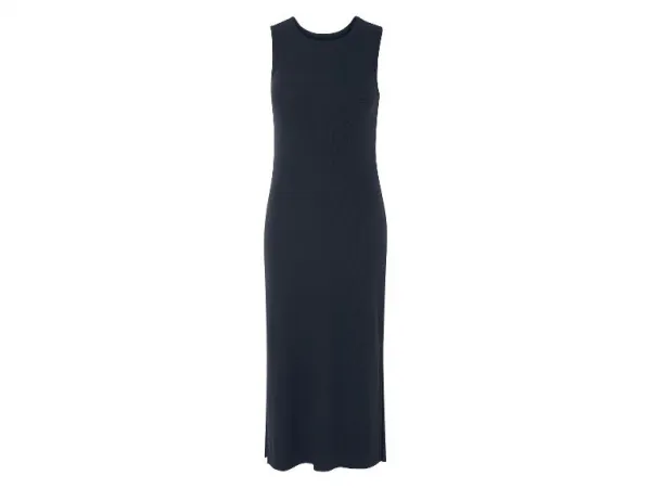 Esmara® Dámske rebrované šaty (navy modrá, S (36/38))