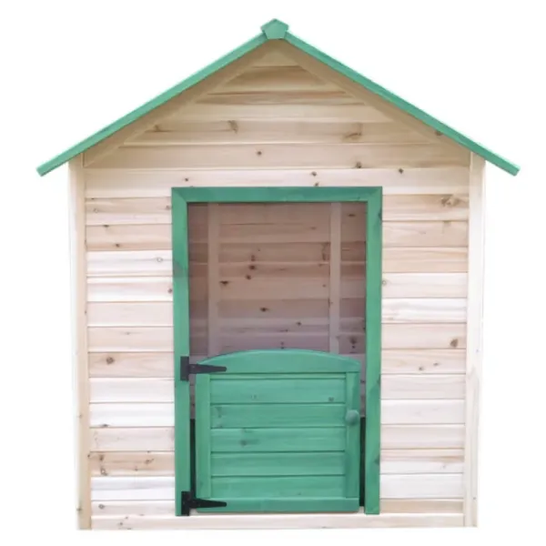Drevený záhradný domček pre deti, zelená/prírodná, UDIM