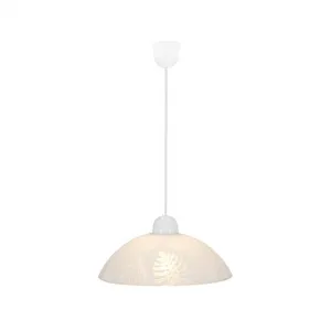 Závesná lampa Alcara 1x60W E27 tienidlo biele so vzorom