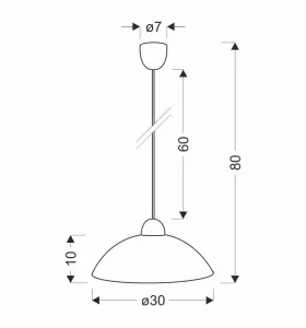 Závesná lampa Alcara 1x60W E27 tienidlo biele so vzorom