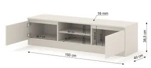 ArtBm TV stolík MAJA 150 | cashmere