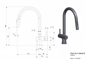 Reginox Drezová batéria Reginox Flint, R38819, Gun Metal R38819