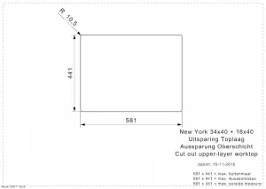 Reginox Nerezový drez Reginox New York 34x40+18x40, R39212, Copper / meď R39212