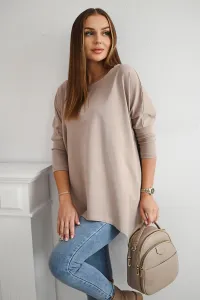 Oversize blouse dark beige