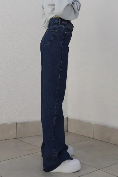 17413 Dewberry Loose Women Jeans-NAVY