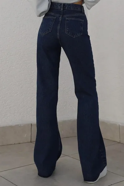 17413 Dewberry Loose Women Jeans-NAVY
