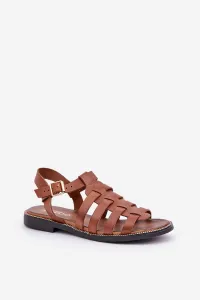 Lewski Shoes Kožené sandále na plochom podpätku Zazoo