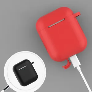 Silikónové mäkké púzdro na AirPods Pro s karabínkou na kľúče, ružové (púzdro D)