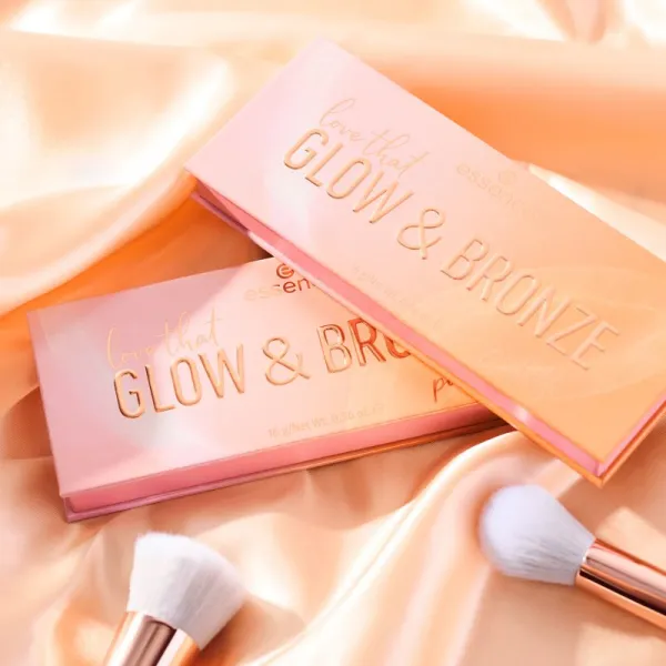 essence love that GLOW & BRONZE kontúrovacia paletka na tvár 16 g
