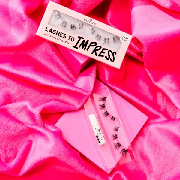 essence LASHES TO IMPRESS umelé mihalnice s lepidlom 8 ks