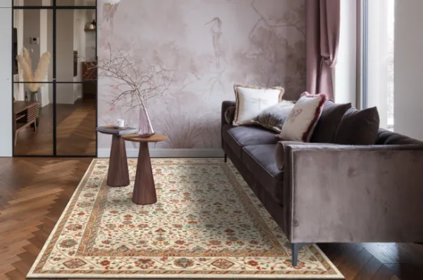 Koberec SOHO 477.27.LA101 OSTA naturálny béžový / terakotový