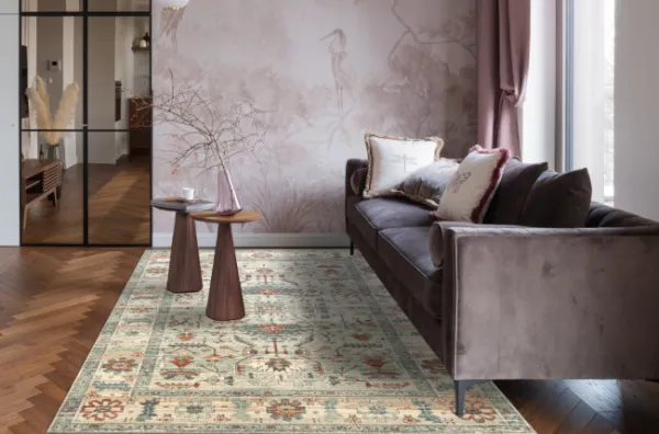 Koberec SOHO 477.09.LA100 OSTA naturálny béžový / zelený