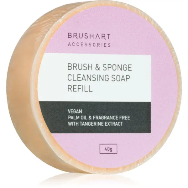 BrushArt Accessories Brush & Sponge cleansing soap čistiace mydlo pre kozmetické štetce Refill 40 g