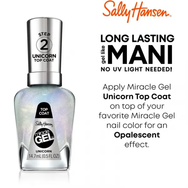 Sally Hansen Miracle Gel™ gélový lak na nechty bez použitia UV/LED lampy odtieň Unicorn 14.7 ml