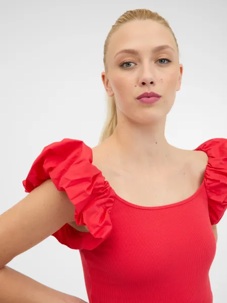 Orsay Red Women's Short Sleeve T-Shirt - Women's