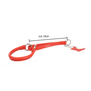 Okrúhly obojok Soft kožený polosťahovací hnedý, Obvod krku: 30 cm, širka: 6 mm