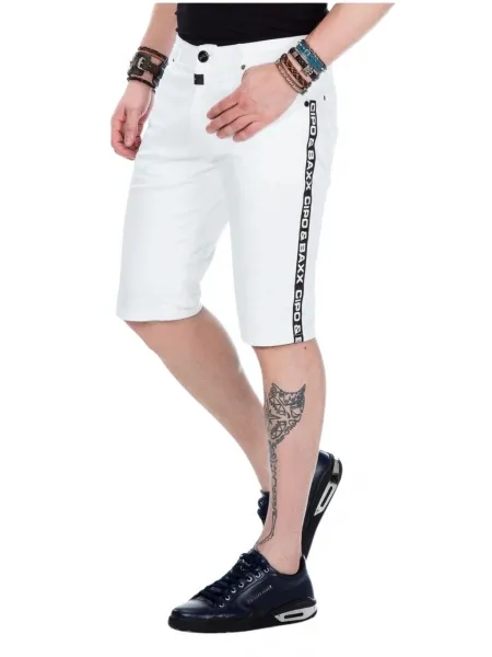 Pánske kraťasy CIPO & BAXX CK173 WHITE Farba: Biela, Konfekčná veľkosť: W38