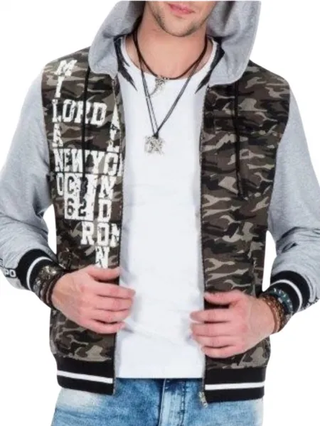 Pánska bunda CIPO & BAXX CJ215 Farba: Khaki, Konfekčná veľkosť: M