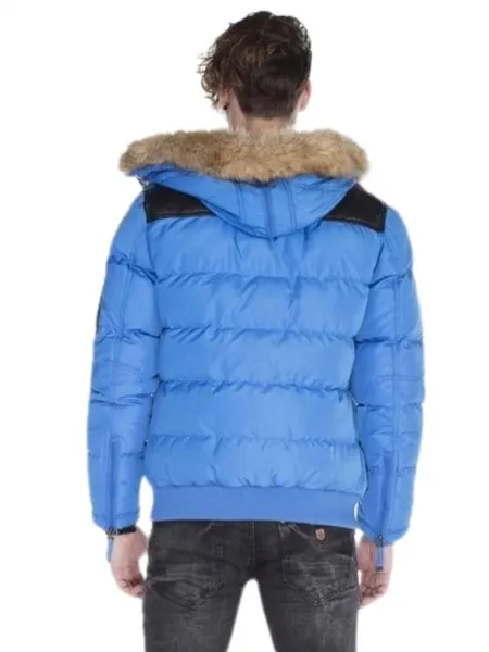 Pánska bunda CIPO & BAXX CM120 BLUE Farba: Modrá, Konfekčná veľkosť: L