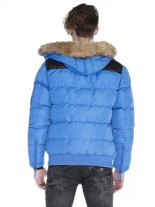 Pánska bunda CIPO & BAXX CM120 BLUE Farba: Modrá, Konfekčná veľkosť: L