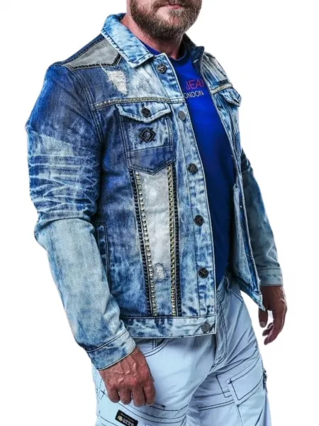 Pánska bunda CIPO & BAXX CJ264 BLUE Farba: Modrá, Konfekčná veľkosť: M