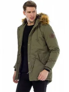 Pánska bunda CIPO & BAXX CM150 KHAKI Farba: Zelená, Konfekčná veľkosť: M