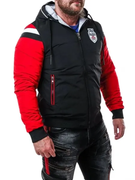 Pánska bunda CIPO & BAXX CJ230 BLACK Farba: Čierna, Konfekčná veľkosť: M