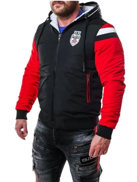 Pánska bunda CIPO & BAXX CJ230 BLACK Farba: Čierna, Konfekčná veľkosť: M