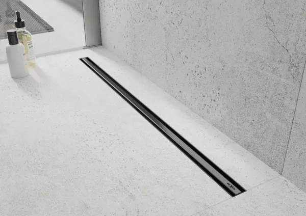 MEXEN - Flat 360° Slim podlahový žľab 180, čierna 1741180