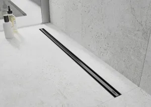 MEXEN - Flat 360° Slim podlahový žľab 180, čierna 1741180