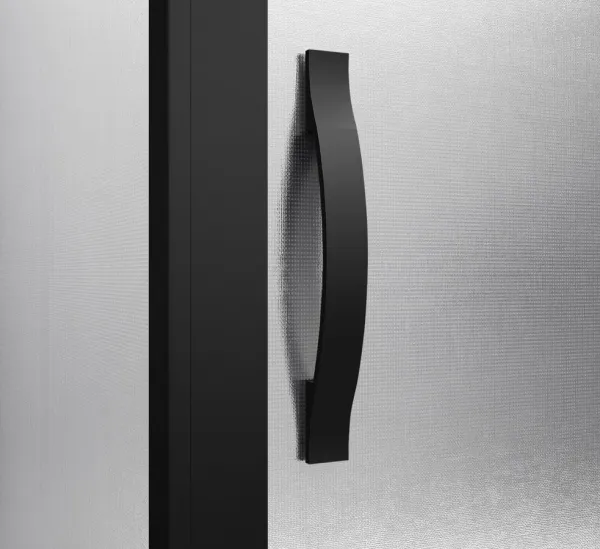 GELCO - SIGMA SIMPLY BLACK sprchové dvere posuvné pre rohový vstup 1000 sklo BRICK GS2410B
