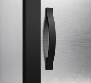 GELCO - SIGMA SIMPLY BLACK sprchové dvere posuvné pre rohový vstup 1000 sklo BRICK GS2410B