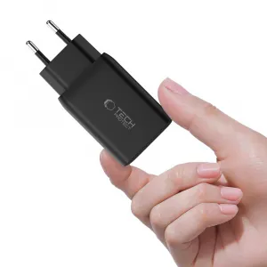 Tech-Protect NC45W GaN sieťová nabíjačka 2x USB-C 45W, čierna