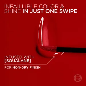 L’Oréal Paris Infaillible Laque Resistance dlhotrvajúci tekutý rúž dodávajúci hydratáciu a lesk odtieň 420 Le Rouge Paris 4.3 ml