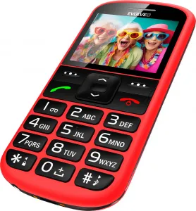 EVOLVEO EasyPhone XS, mobilný telefón pre seniorov, červený