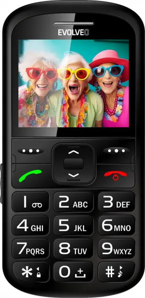EVOLVEO EasyPhone XS, mobilný telefón pre seniorov, čierny