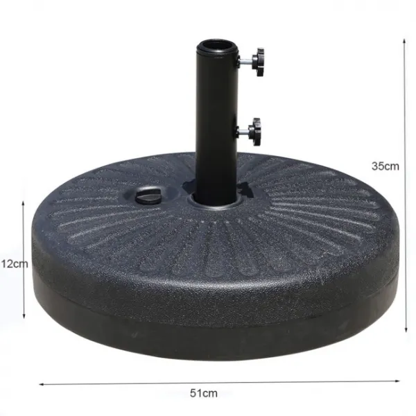 Ak furniture Podstavec pod slunečník UB51 černý